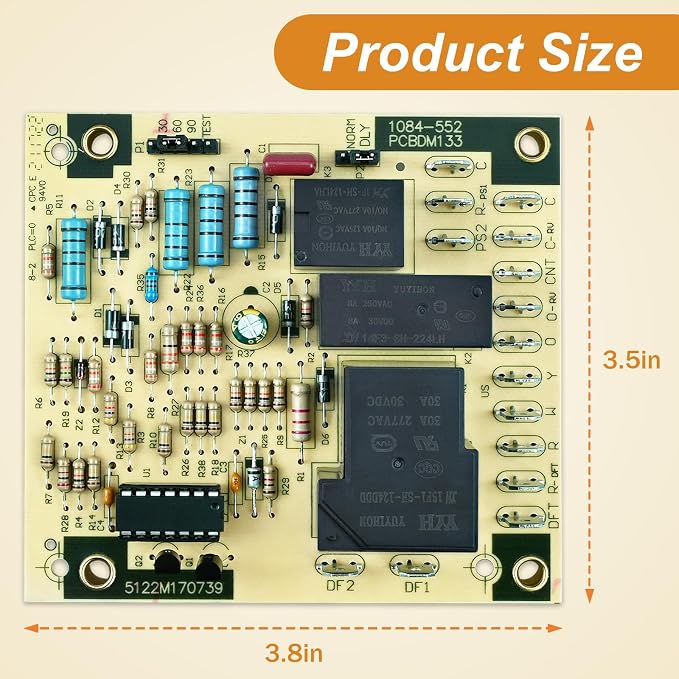 PCBDM133S Defrost Control Board 1084-552, Goodman Defrost Board Replacement - Image 4