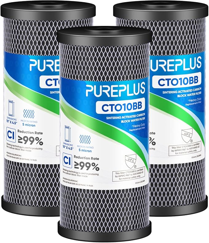 PUREPLUS Coconut Shell Water Filter Cartridge | Activated Carbon Block CTO | by PUREPLUS