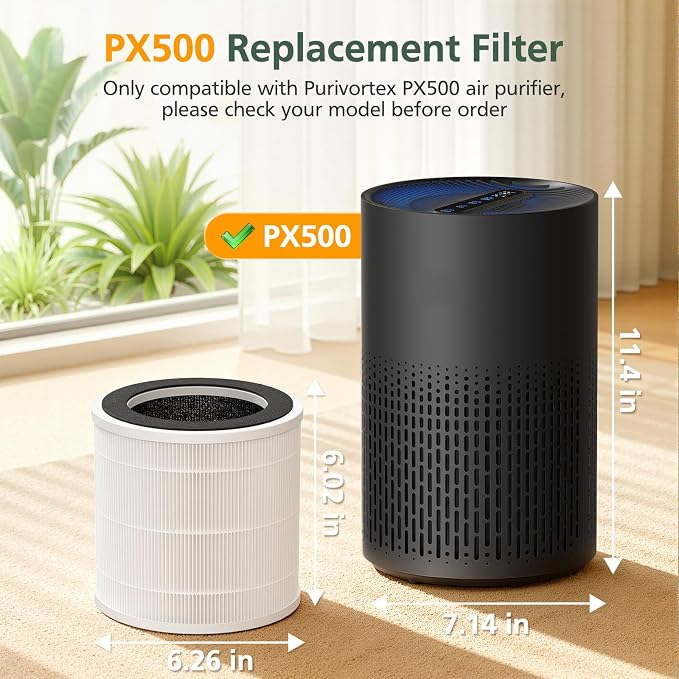 2 Pack PX500 Air Purifiers Replacement Filter - Image 2