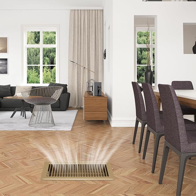 VOISEN Floor Register 4x12, 4 Pack Floor Vent Covers, Steel Adjustable Air - Image 7