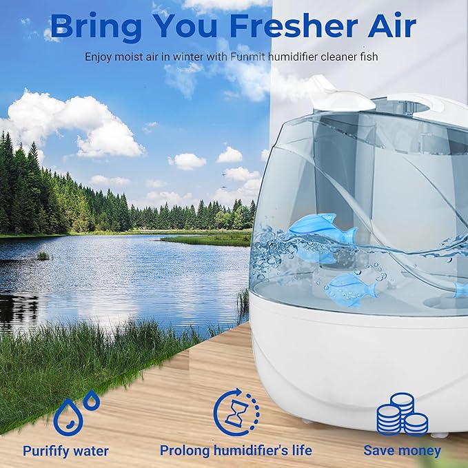 Funmit Humidifier Cleaning Fish, 12 Pack Humidifier Cleaner - Image 6