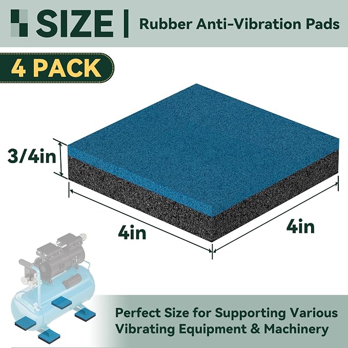 Flehomo Anti Vibration Rubber Pads, Extra Elastic Shock Isolator - Image 2