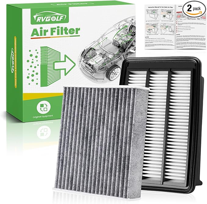 Engine+Cabin Air Filters Fit forHonda Civic L4 1.5L 2016-2021, CR-V CRV L4 1.5L by RVgolf