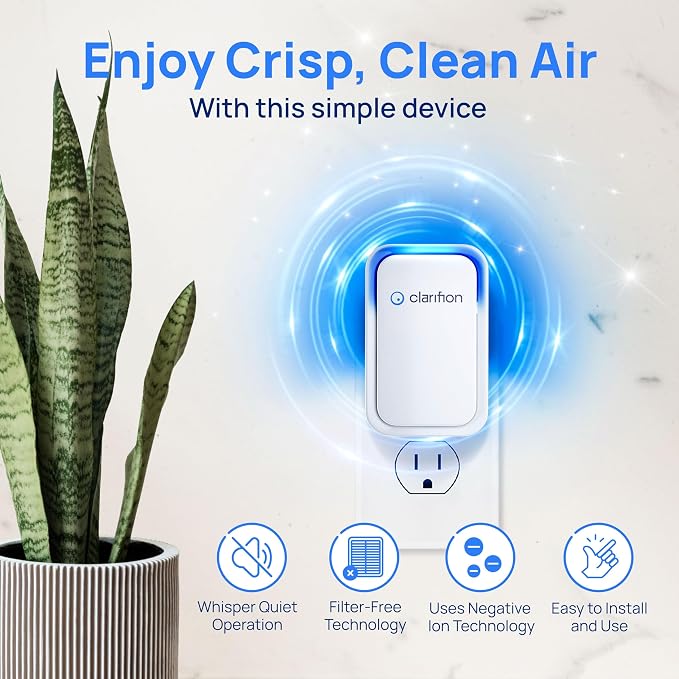 Clarifion - Air Ionizers for Home, Negative Ion Filtration System, Quiet Air - Image 2