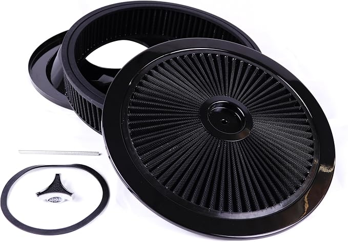 14"x3" Round Air Cleaner Filter Assembly Kit Compatible - Image 6