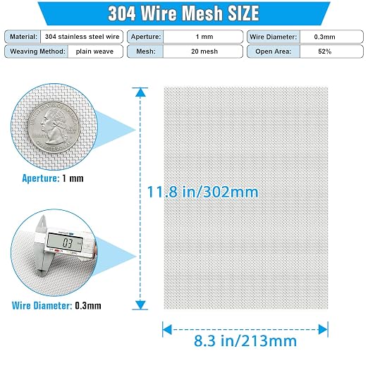 Valchoose Soft 304 Stainless Steel Mesh, 8 Pack Bendable Woven 8.3"X11.8" - Image 5