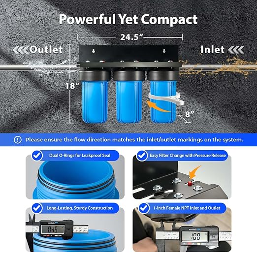 iSpring WGB31B-PF Whole House Water Filter System, SGS-Tested to Remove up to - Image 4