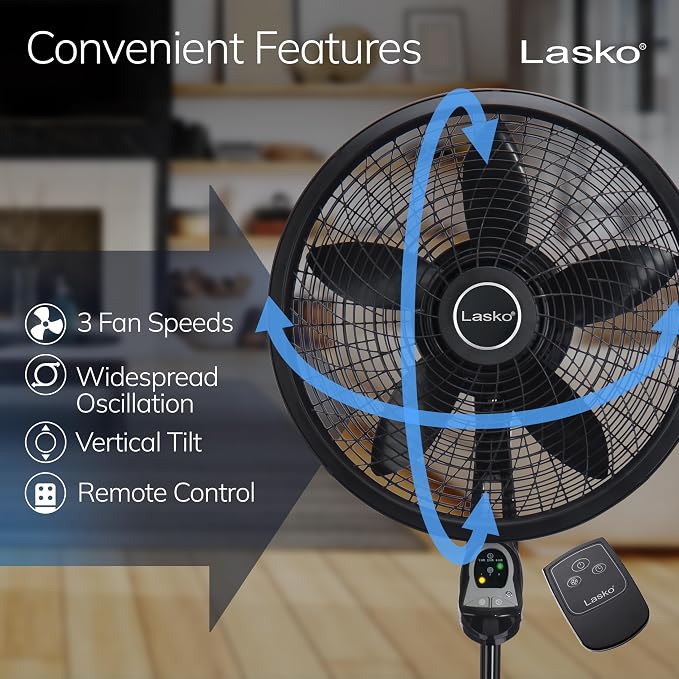 Lasko Oscillating Cyclone Pedestal Fan - Image 3