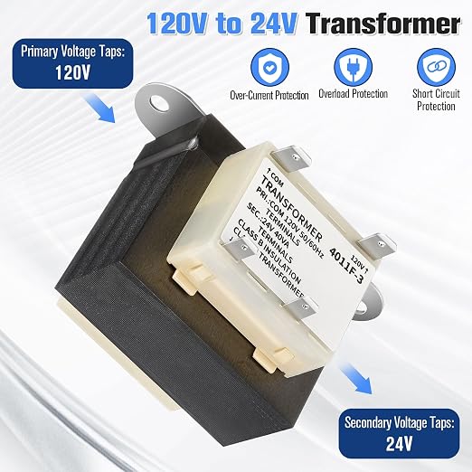 2 Pack 120V to 24V Transformer Secondary 24V, 0130M00138S 40VA Transformer - Image 2