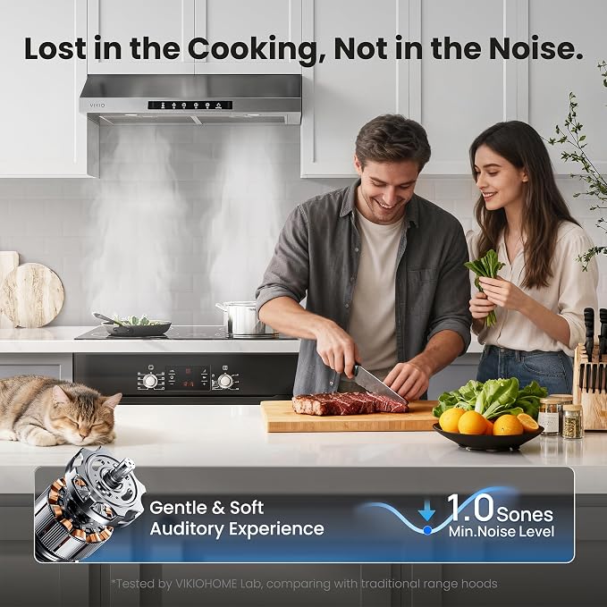30 Inch Under Cabinet Range Hood, 900CFM Fast Venting Ducted, Kitchen Hood - Image 5