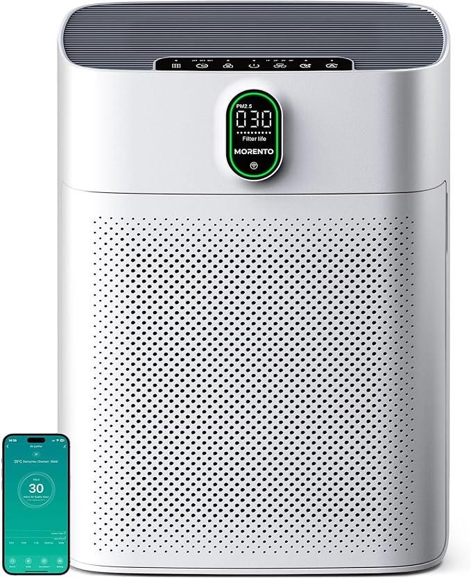 MORENTO Air Purifier for Home Large Room Bedroom Up to 1076 ft², Wi-Fi and by MORENTO