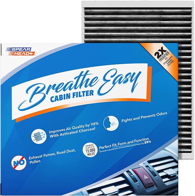 Spearhead Odor Defense Breathe Easy AC & Heater Cabin Filter | Fits S60 by SPEARHEAD
