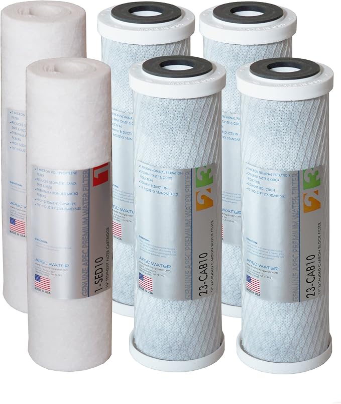 APEC ULTIMATE Series US Made 2 Sets of Stage 1, 2 & 3 Replacement Filter by APECWaterSystems