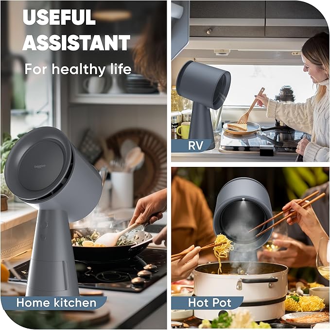 BREETEE Portable Range Hood Kitchen–5-Layer Filter Compact Desktop Exhaust Fan - Image 4