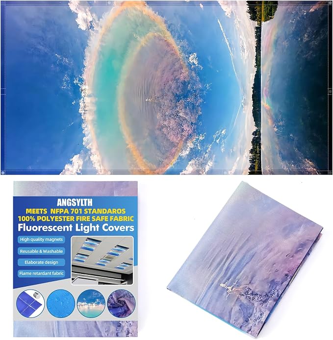 Fluorescent Light Covers -1PCS 4x2 Feet Classroom Covers by ANGSYLTH
