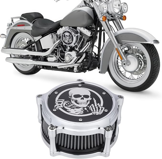 Motorcycle Air Cleaner Skull Style Air Filter - Image 2