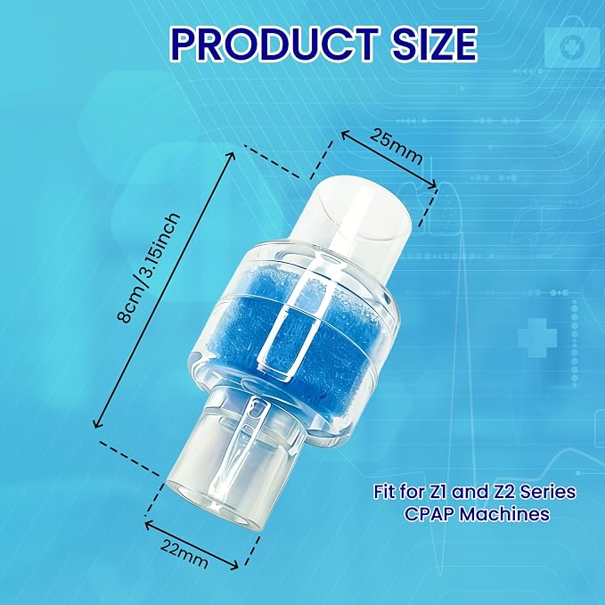 20 Pack Universal Heat Moisture Exchanger/Exchange Filter Replacement - Image 2