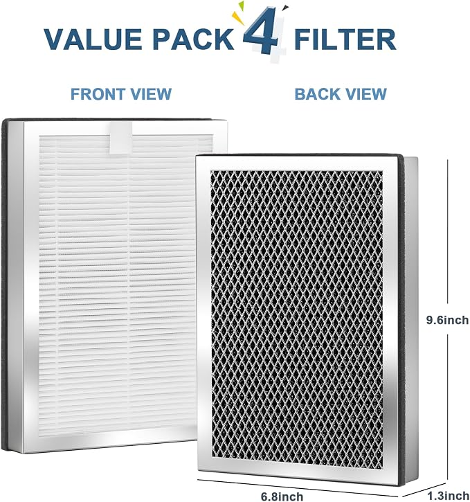 Air Purifier Replacement Filters 4 Pack Compatible - Image 4