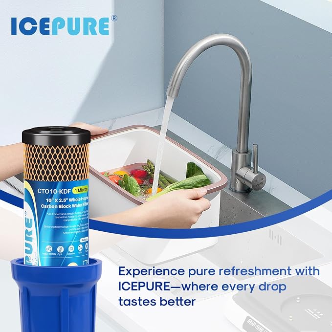 ICEPURE 1 Micron 2.5" x 10" Whole House Water Filter Coconut Shell Activated - Image 9