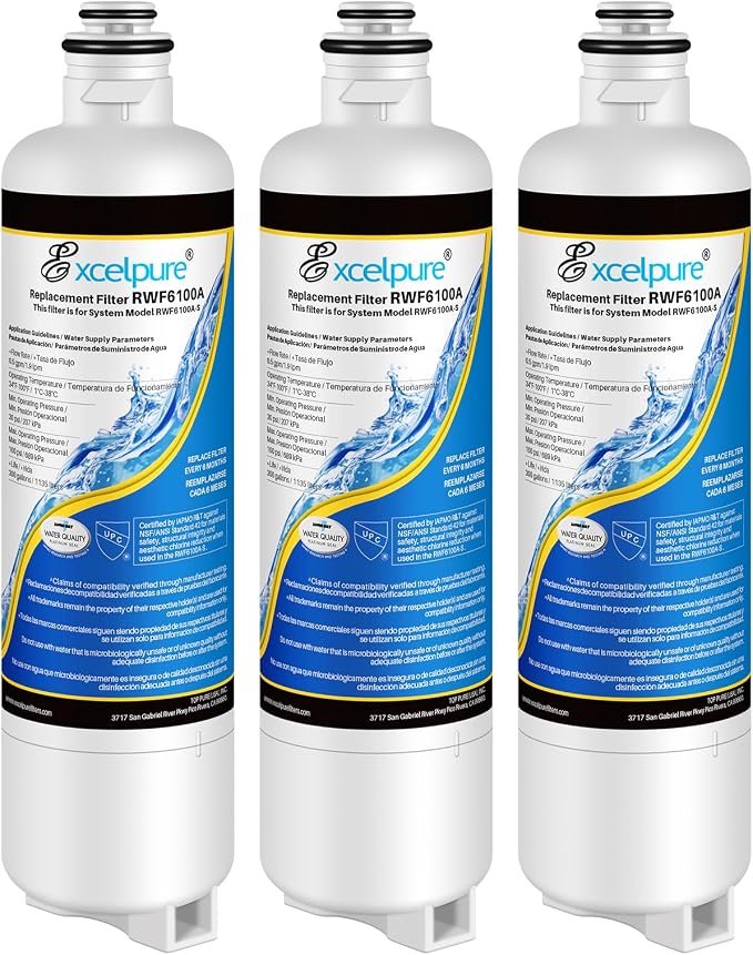 EXCELPURE RWF6100A Refrigerator Water Filter Replacement by EXCELPURE