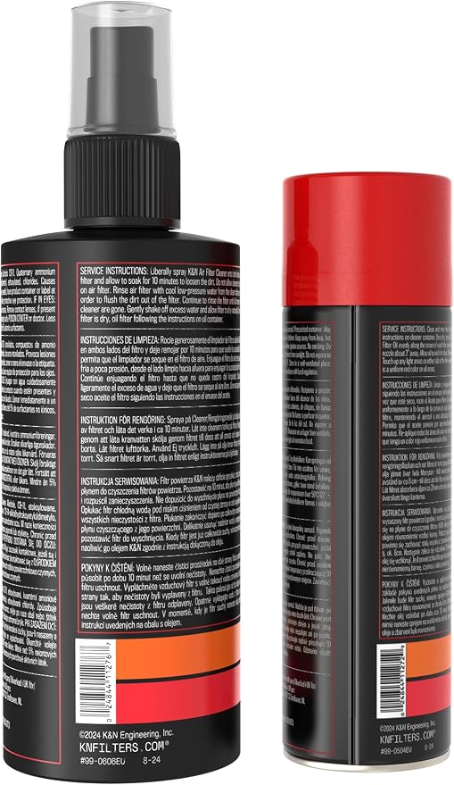 K&N Air Filter Cleaning Kit: Squeeze Bottle Filter Cleaner and Red Oil Kit; - Image 6