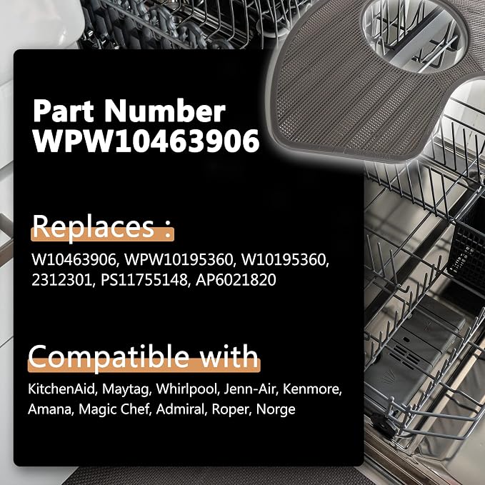 WPW10463906 Dishwasher Filter Replacement WPW10195360, PS11755148, AP6021820 - Image 2