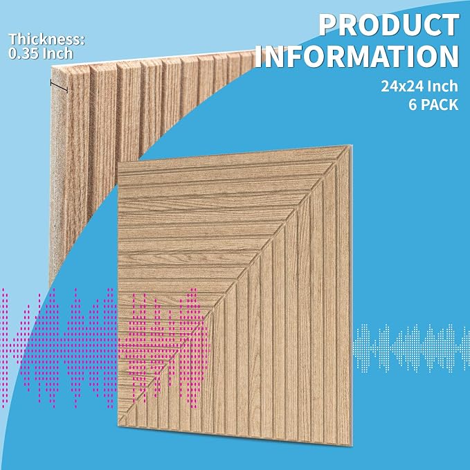 Art3d 6-Pack Self-Adhesive Acoustic Wall Panels - Image 8