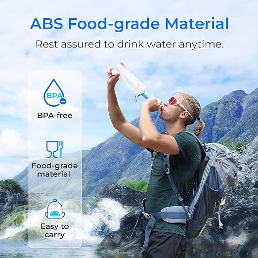 Waterdrop Gravity Water Filter Straw, Camping Water Filtration System, Water - Image 6