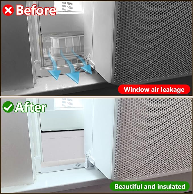 moonoom 2 Pack Air Conditioner Foam Block, Window AC Side Foam Block Kit - Image 5