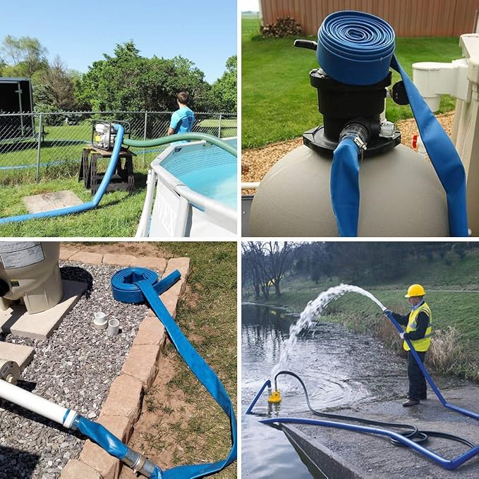 Eastrans 3 inch x 25 FT Pool Backwash Hose, 5 inch Width When Pool Hose Lay-Flat - Image 8