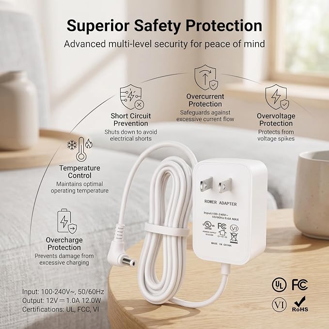 12V Power Cord for Levoit Core Mini Air Purifier Compatible - Image 6