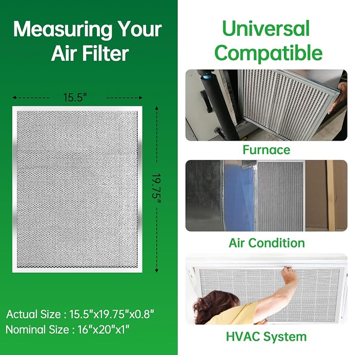 16x20x1 Air Filter Electrostatic Filter Reusable Washable HVAC AC Furnace Filter - Image 4