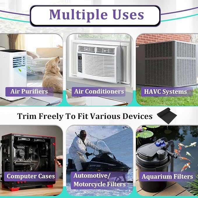 2PCS Air Filter Foam Sheet Material Compatible - Image 7