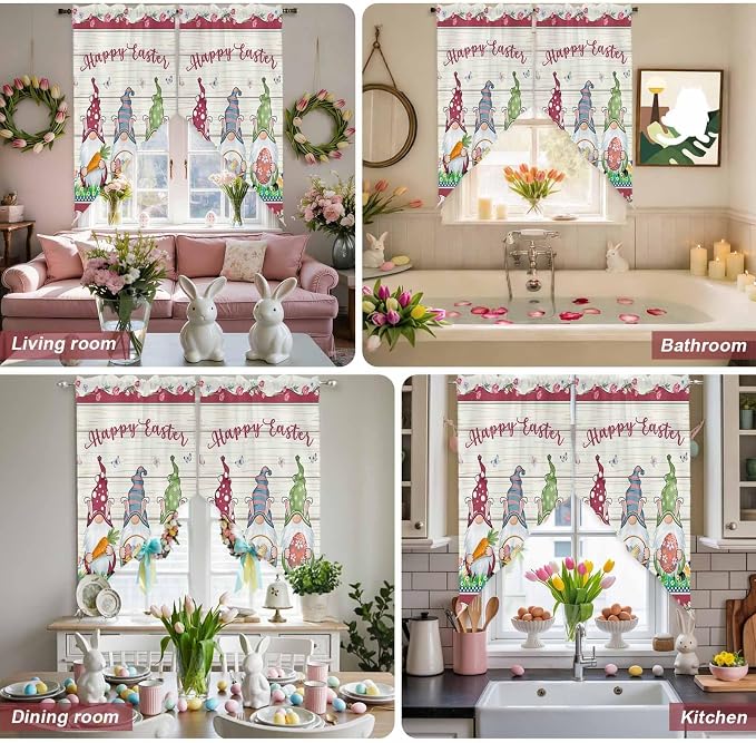 Swag Curtain, Happy Easter Gnomes - Image 7