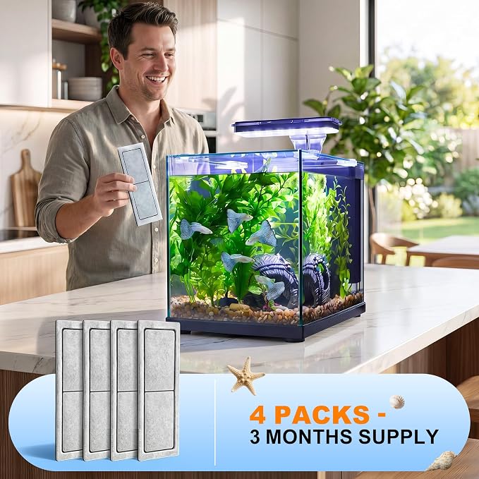 4 Pack Replacement Carbon D Filter Cartridges Compatible - Image 3
