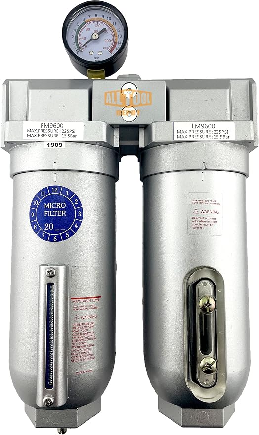 3/4" NPT SUPER DUTY Industrial Grade 2 Stages Coalescing Filter Desiccant Dryer by AllToolDepot