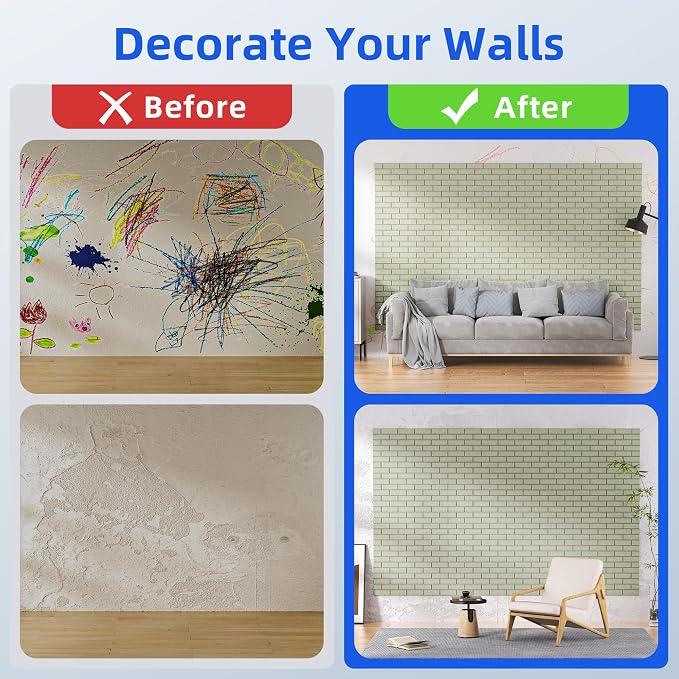 20 Pack Acoustic Panels with Self Adhesive, Soundproof Wall Panels, Brick Sound - Image 7