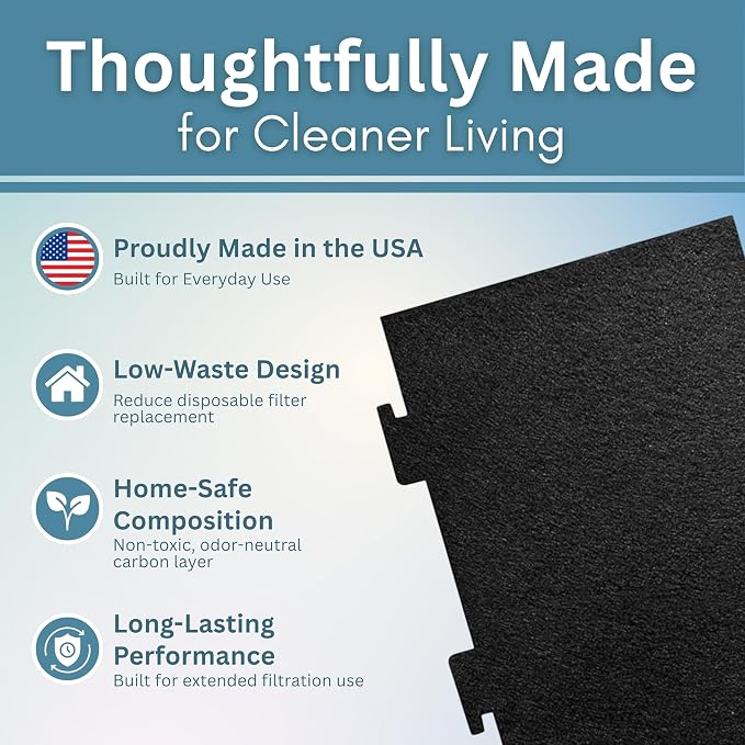 2-Pack Notched Activated Carbon Charcoal Microwave Hood Filters - Image 4