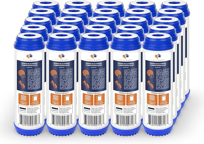 Aquaboon 5 Micron 10 x 2.5 Granular Activated Carbon Water Filter Cartridge GAC by Aquaboon
