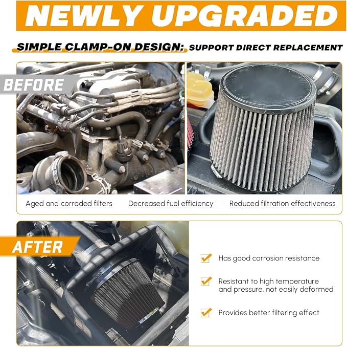 PTNHZ Universal Carbon Fiber 2.5" 63mm High Flow Cold Air Intake Cone Air - Image 6