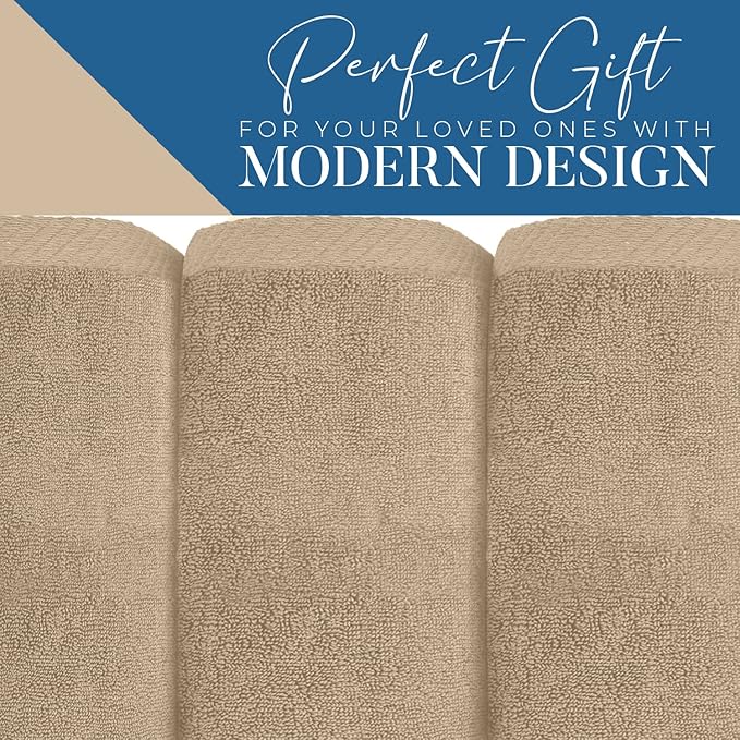 DAN RIVER Pack of 1 Bath Sheet 40x80 Inches, Big Towels Oversized Extra Large Bath Towel, Absorbent Organic Cotton Towel - Tan