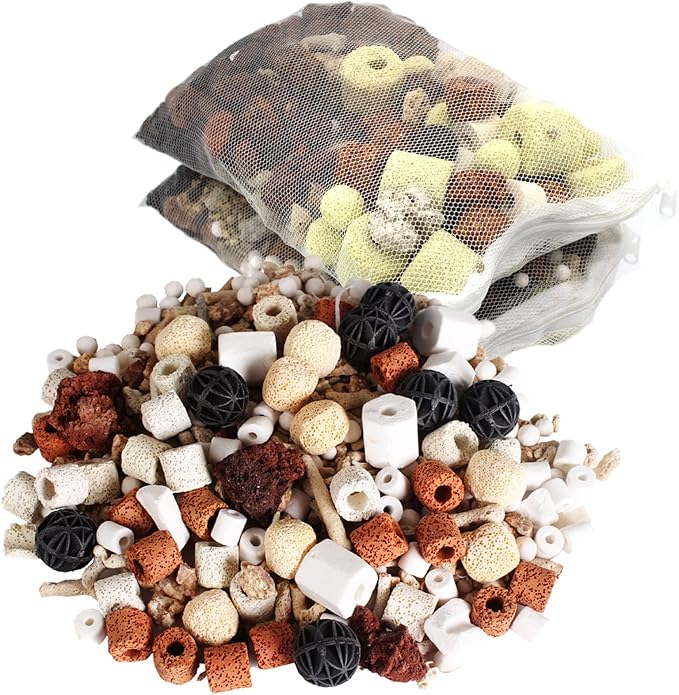 GOLDEAL Bio Balls Ceramic Rings Set, Aquarium Biological Filter Media by GOLDEAL