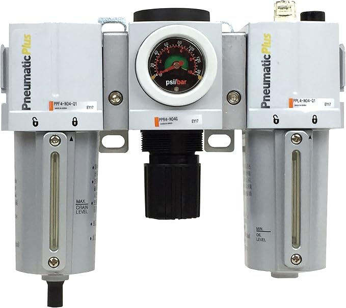 PneumaticPlus PPC4-N04G-Q1 Compressed Air Filter Regulator Lubricator Combo - Image 5