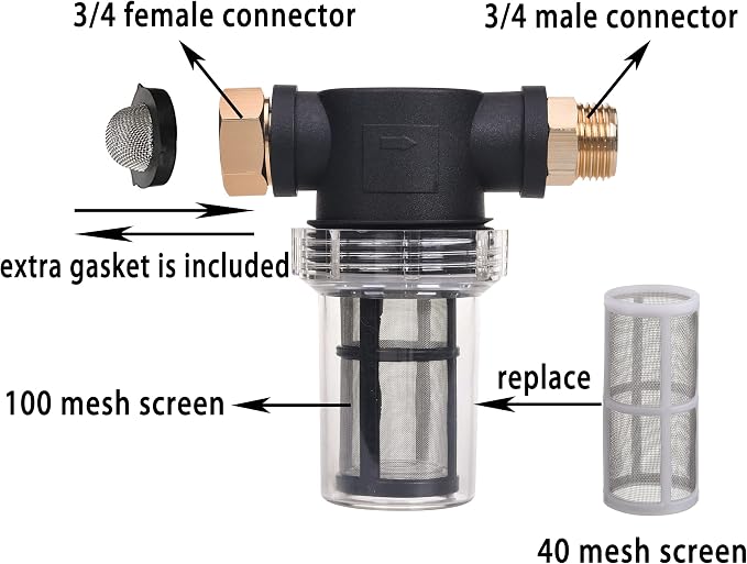 JOEJET Garden Hose Filter, Sediment Filter Attachment - Image 2