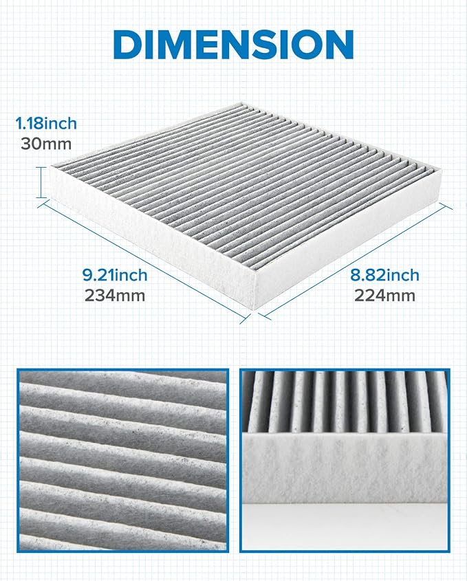 PHILTOP HEPA Cabin Air Filter w/Activated Carbon, Compatible - Image 6