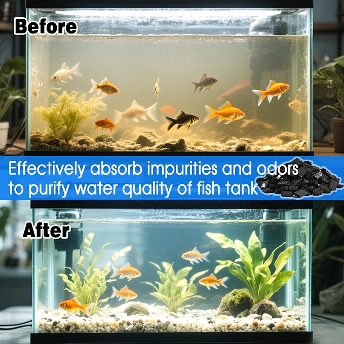 xcivi 6PCS Carbon Filter Media for Aquariums, Premium Activated Carbon - Image 5
