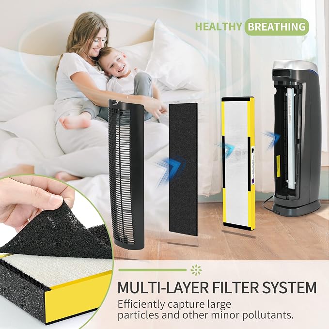 6 Set FLT5000 Pure HEPA Air Purifier Filter Replacement Filter Size C Compatible - Image 5