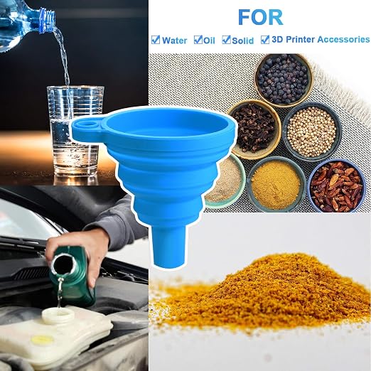 Boao 6 Pack Resin Funnels Filter 3D Printer Accessories Include Collapsible - Image 5