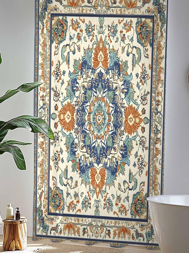 Sheer Curtains 84 Inches Long, Southwest Farmhouse Semi Sheer Curtains Light - Image 4