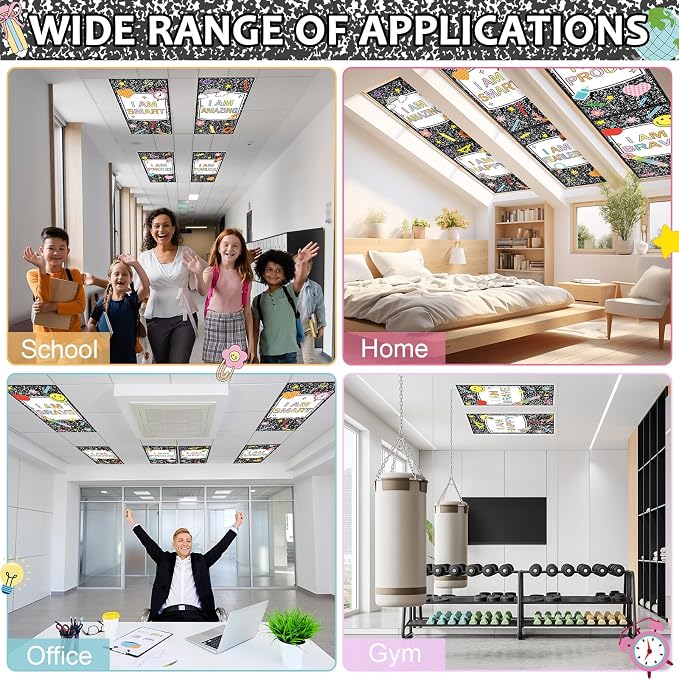 6 Pcs Fluorescent Light Covers, 4x2 Feet Magnetic Light Cover Fluorescent - Image 7
